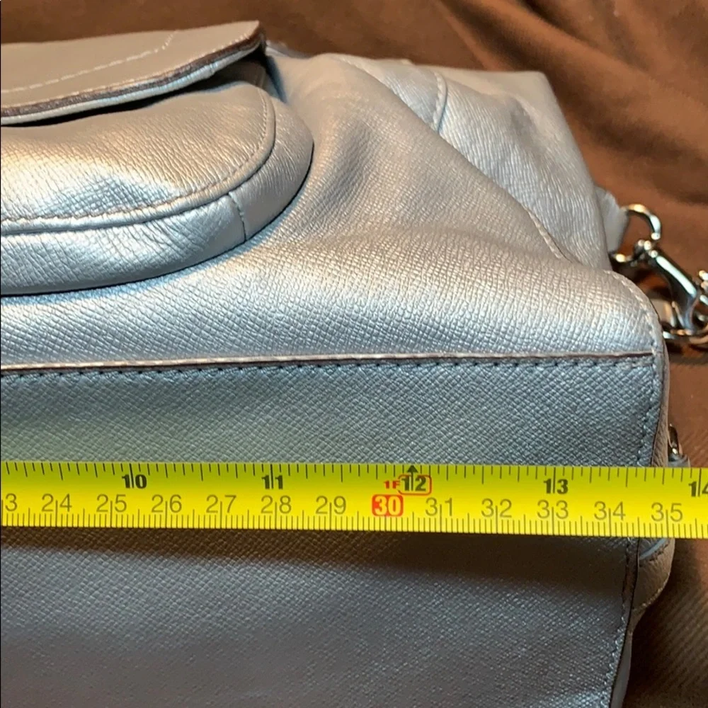 Coach Silver Metallic leather shoulder/satchel bag